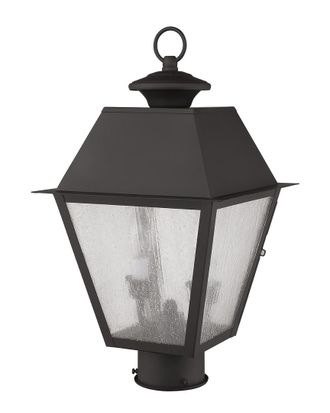 Livex Lighting Livex Mansfield 2-Light Bronze Outdoor Post Lantern
