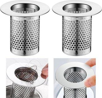 OEM Juego De 2 Coladores De Desag&uuml;e Eficaces, Ideales Para Cocina Y Ba&ntilde;o, Evitan Atascos En Desag&uuml;es E Inodoros