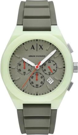 A|X Armani Exchange Silicone Chronograph 44mm - Green