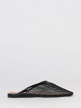 Alaia Mules basse in pelle verniciata e PVC con design traforato