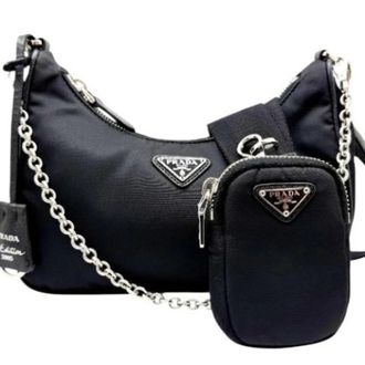 Prada unisex, Pre-owned, Zwart, Maat: ONE Size Nylon