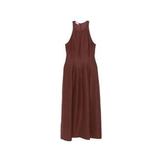 Brunello Cucinelli Viscose and Linen Fluid Twill Dress