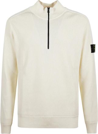 Stone Island Sweaters Wit - Heren - Coltruien - Wit - XL - Truien & Vesten