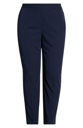 Tahari by ASL Classic Elastic Back Pants in New Navy at Nordstrom, Size 16W
