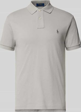 Polo Ralph Lauren Poloshirt mit Label-Stitching in Hellgrau, Größe XXL