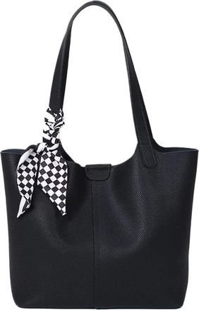 Generic Large Capacity Casual Shoulder Commuting Work Handbag, Compatible For Women Office(Black)