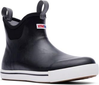 Xtratuf Waterproof Ankle Deck Boot in Black at Nordstrom, Size 12