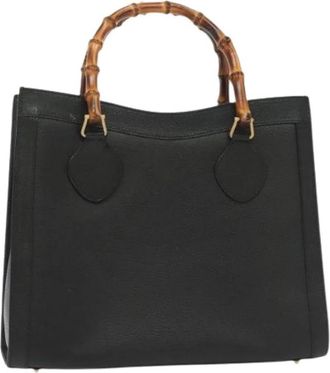 Gucci Pre-owned Leather gucci-bags - Dames - Vintage Handtas - Zwart - ONE Size - Vintage