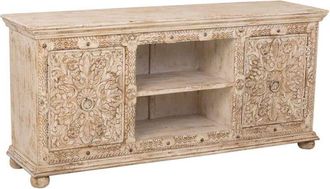 Wanderlust Deco Aparador de madera beige 165x45x76