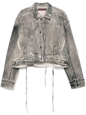 Ottolinger layered denim jacket - women - Recycled Polyester/Cotton/Elastane/Rubber - M - Neutrals