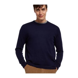 Brooks Brothers Lambswool Crew-Neck Jumper - male - Brooks Brothers - Round-neck Knitwear - Blue - S - Knitwear