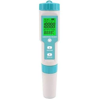 OEM Misuratore Digitale Di Salinit&agrave; E Ph 5 In 1 - Misura La Salinit&agrave; Da 0 A 9990 Ppm - Schermo Lcd - Per Piscine, Spa E Vasche Idromassaggio