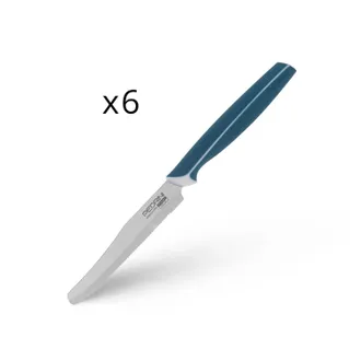 Pedrini Set 6 coltelli tavola blu avio Pedrini Master