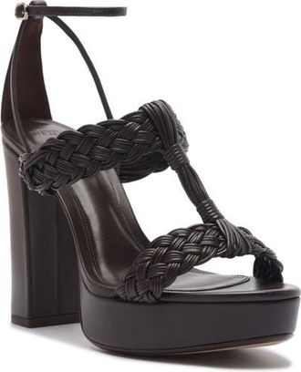 Alexandre Birman Thalia Platform Sandal in Dark Brown at Nordstrom, Size 9.5