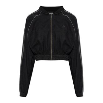 adidas Jassen, Dames, Zwart, L, Denim, SST Denim Tracktop