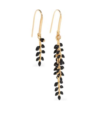 Isabel Marant leaf drop earrings - women - Brass/Resin - One Size - Gold