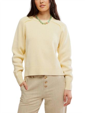 Free People Womens Spring Street Pullover In Butter Yellow