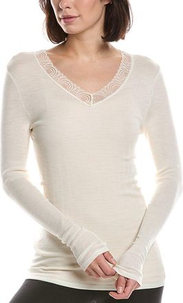 Hanro Hanro Woolen Lace Wool & Silk-Blend Top