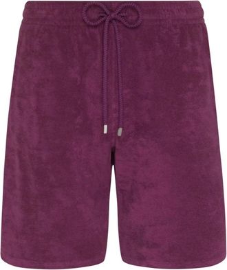 Vilebrequin Terry Bermuda Shorts Solid - Heren - Korte Broeken - Paars - XL - Katoen - Korte Broeken