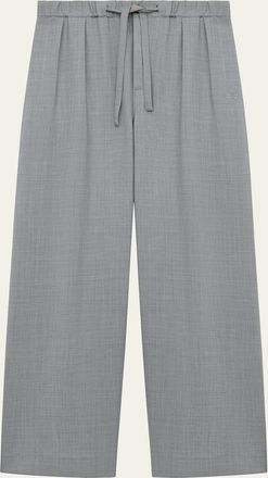 Loewe Mens Grey Light Wool Loose Trousers