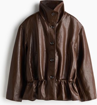 H&M Oversized Jacke mit Peplum - Beige