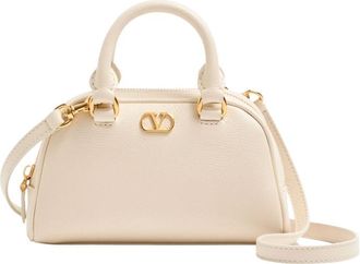 Valentino Garavani Light Ivory VLogo Mini Duffle Bag