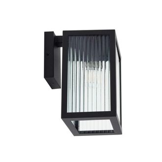 Lindby L&aacute;mpara de pared exterior de metal negro