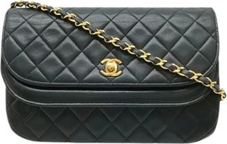 Chanel Borsa a spalla Matelass&eacute; in pelle dagnello Pre-owned - - Pre-owned - Donna - Nero - ONE SIZE