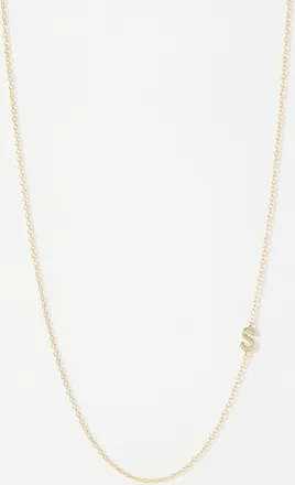 Midi34 Womens Alpha minimalist necklace