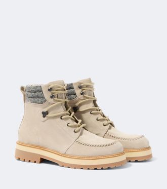 Eleventy Botas con cordones de ante