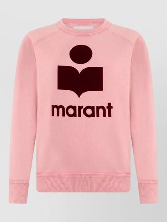 Isabel Marant cotton blend logo crew neck sweatshirt