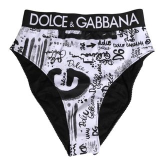 Dolce & Gabbana High Brief Ondergoed - Dames - Onderbroek - Zwart - L - Polyester - Ondergoed