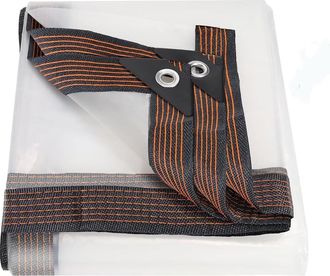 No Brand Lona Impermeable Transparente De 3x5 M Con Presillas Para Cables, Cubierta Ligera Y Transparente Para Plantas Y Valla A Prueba De Polvo Para Gallinero