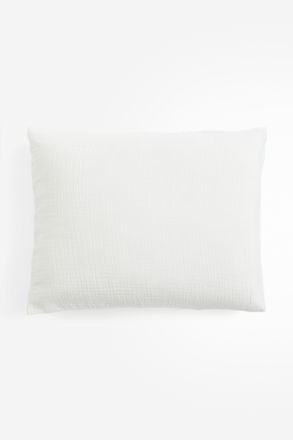 H&M Kopfkissenbezug aus Baumwollmusselin - Weiss