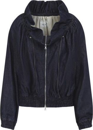 Dries Van Noten Indigo Ruffled Jacket