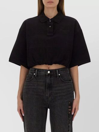 Alexander Wang deconstructed cotton polo top