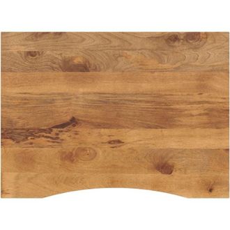 vidaXL vidaXL Piano Scrivania con Curva 110x80x2,5cm Massello Grezzo di Mango