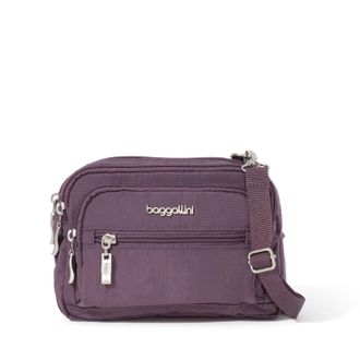 Baggallini Womens Triple Zip Bagg Small Crossbody Bag