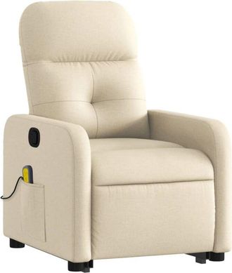 vidaXL Vidaxl - Silla De Masaje Reclinable De Pie De Tela Color Crema