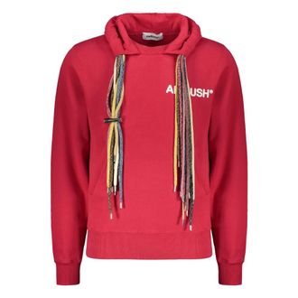 AMBUSH Hoodies, male, Red, Size: 2XS Hooded Sweatshirt with Ribbed Knit Edges