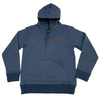 The Hundreds Mens Chuck Half Zip Sweatshirt In Deep Blue