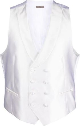 Lady Anne Suit Vests - Heren - Gillet - Wit - S - Satijn - Kostuums