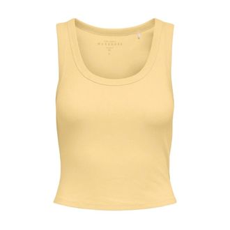 Only Sleeveless Tops, female, Yellow, Size: S Sleeveless Round Neck Tank Top