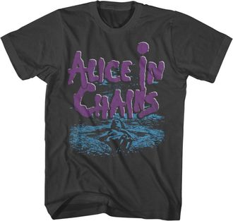 American Classics Alice in Chains Purple Logo Dirt Album Cover Adult Short Sleeve T Shirt 90s Vintage Style Graphic Tees, Smoke, Large