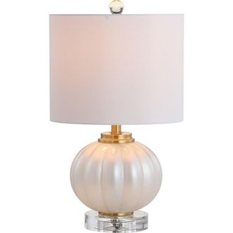 Jonathan Y Designs Pearl Glass/Crystal LED Table Lamp in White at Nordstrom