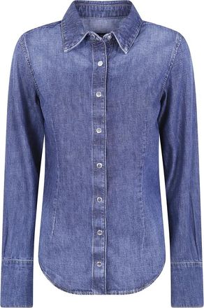 7 For All Mankind Shirts - Dames - Spijkeroverhemden - Blauw - S - Overhemden