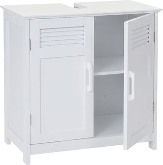 Hhg [nunca Usado] Mueble Lavabo Hhg-146, Mueble De Ba&ntilde;o 60x60x30cm, Blanco