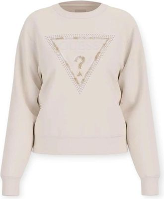 Guess Stijlvolle hoodies voor een trendy uitstraling - Dames - Sweatshirts - Beige - S - Hoodies & sweatvesten