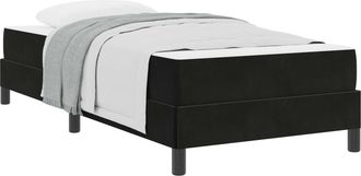 vidaXL Cama Tipo Box Spring Con Colch&oacute;n Negro 100 X 210 Cm Tela Vidaxl
