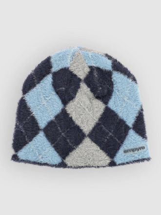 Empyre Argyle Shag Beanie blau